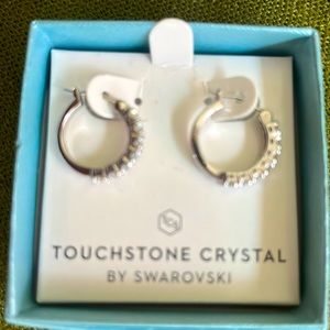 Touchstone Crystal by Swarovski earrings - small hoops